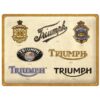 Triumph Logo Evolutie Metalen Bord - 30 x 40 cm | Triumph