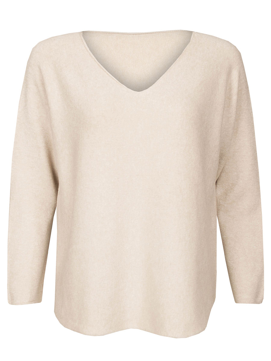 Trui Fijn Gebreid Beige | Fashionize