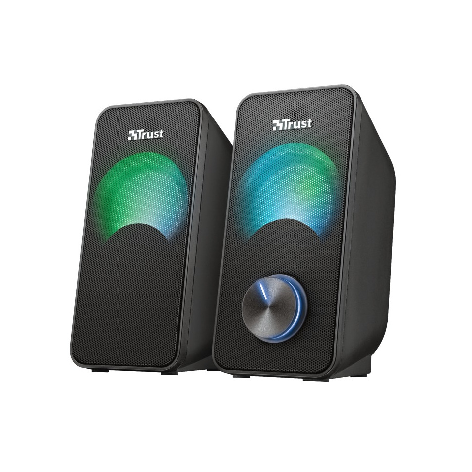 Trust Arys Compact RGB LED 2.0 speaker set PC speaker Zwart | Trust