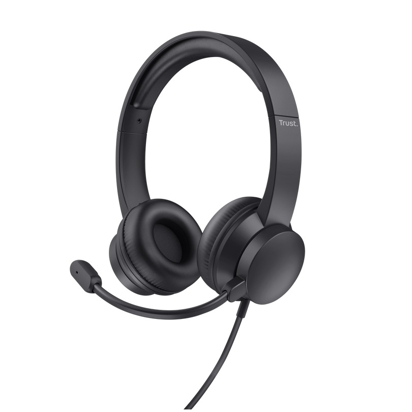 Trust Ayda Headset voor pc (USB) Headset Zwart | Trust