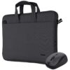 Trust Bologna Laptoptas en muisset Laptop tas Zwart | Trust