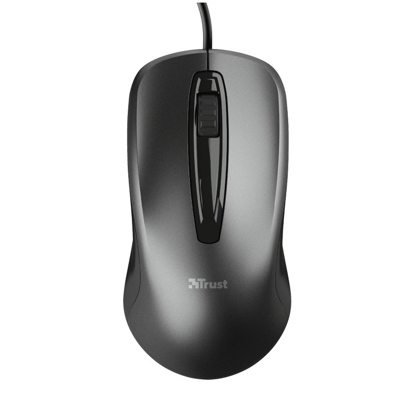 Trust Carve Bekabelde optische muis Muis Zwart | Trust
