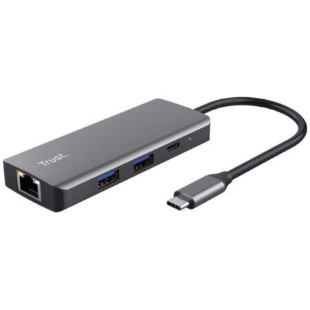 Trust Dalyx 6-in-1 USB-C-adapter USB Hub Zilver | Trust