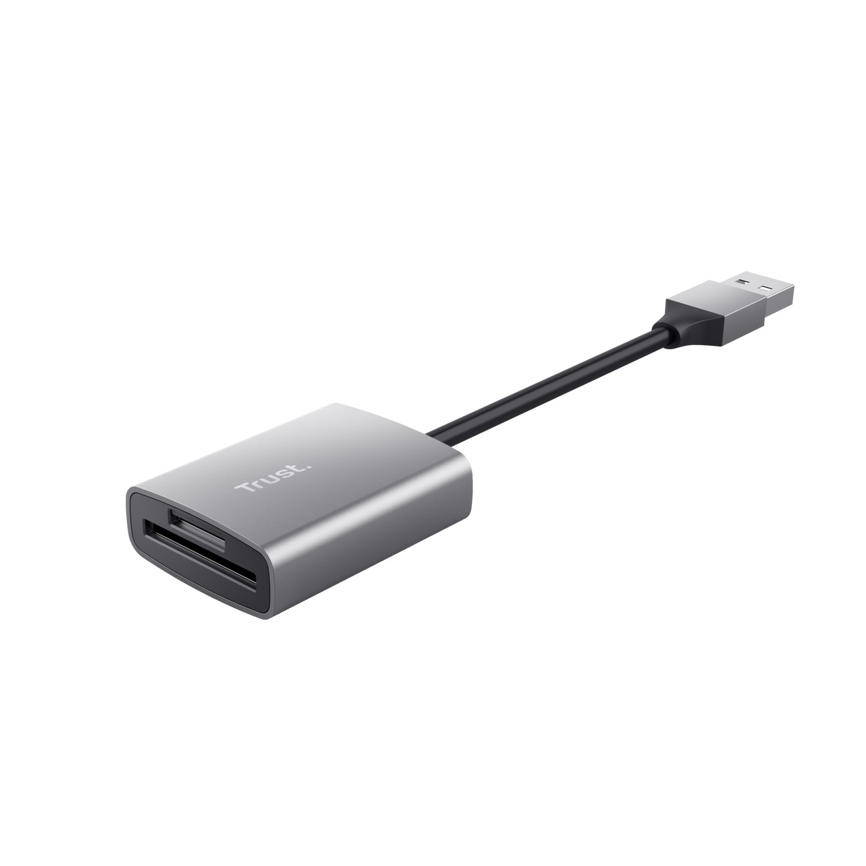 Trust Dalyx Fast Aluminium USB Cardreader Desktop accessoire Grijs | Trust