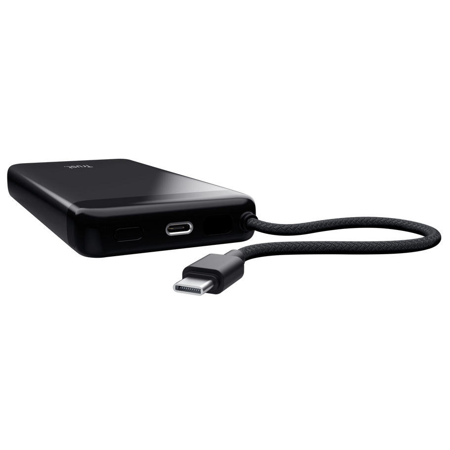 Trust Fiera 20.000 mAh Powerbank met geïntegreerde kabel Powerbank Zwart | Trust