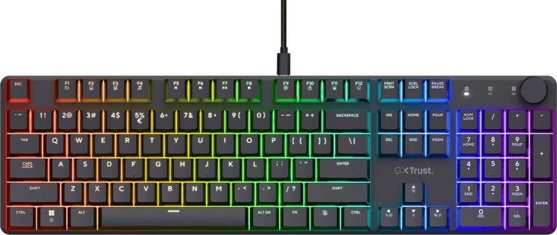 Trust GXT 866 Torix Mechanisch Gaming Toetsenbord Qwerty Zwart