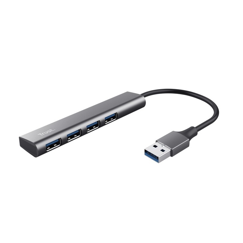 Trust Halyx 4-poorts USB-A Hub USB Hub Zwart | Trust