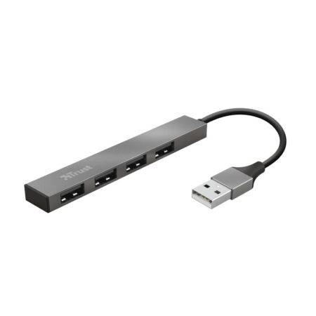 Trust Halyx Aluminium 4-Port Mini USB Hub USB Hub Zilver | Trust