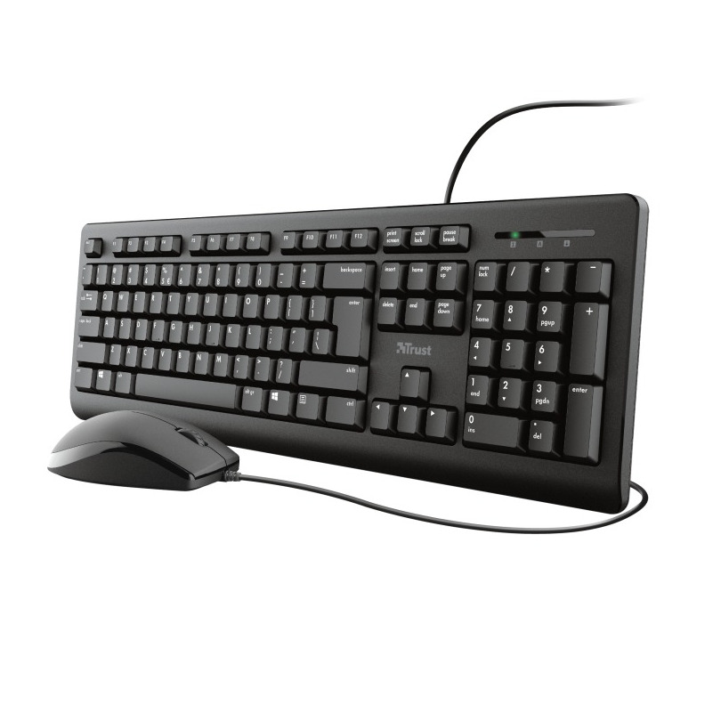 Trust Primo Bedraad toetsenbord en muisset Toetsenbord Zwart | Trust