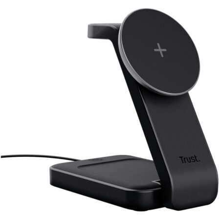 Trust Viro 3-in-1 Wireless Magnetic Charge Stand Oplader Zwart | Trust