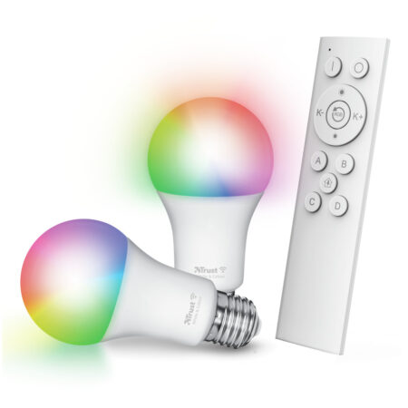 Trust Wifi Bulb Starter Set 2 Smart RGB Bulbs + Remote Schakelaar | Trust