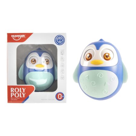 Tuimelaar Pinguïn blauw 12cm | Merkloos