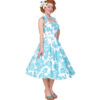 Turquoise Floral Dress White-42 (NL)/ 16 (UK) | 35% korting | Vivien of Holloway