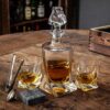 Twisted Whiskey Decanter - 1L - Incl. Glazen en Stones | MikaMax