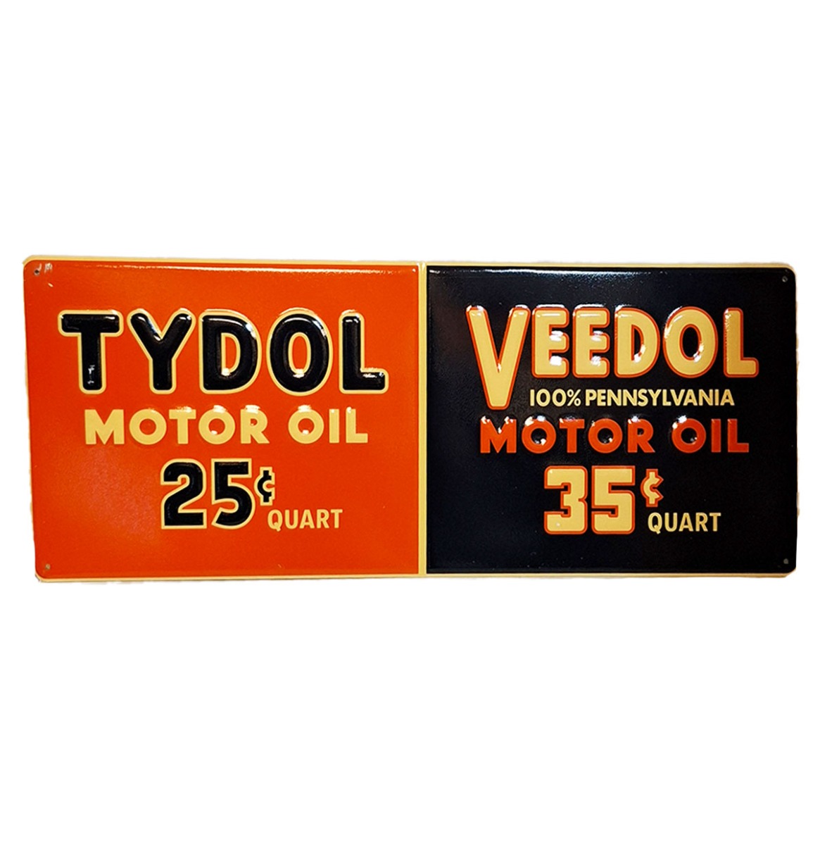 Tydol Veedol Motor Oil Stalen Bord Met Relief - 60 x 25cm | Fiftiesstore
