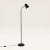 Tylora - Zwarte Staande lamp Metaal 150 cm - Modern design - Woonkamer lamp - E27 fitting - Verstelbare metalen kap - Mat - Met voetschakelaar | LUSENZ