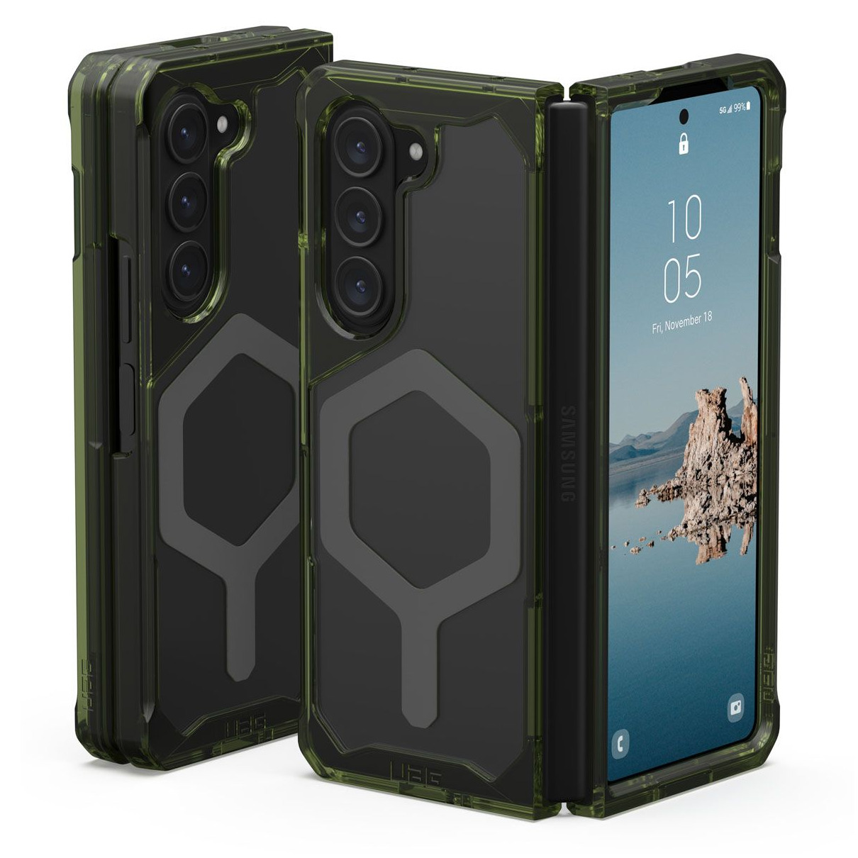 UAG Plyo Pro Backcover Samsung Galaxy Z Fold 5 Telefoonhoesje Groen | UAG