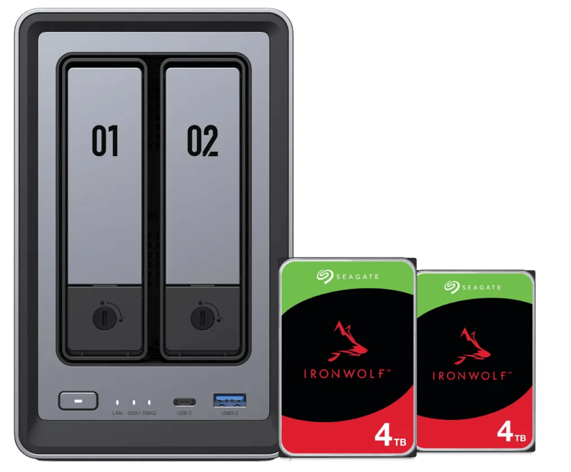 UGREEN NASync DXP2800 + Seagate Ironwolf 4TB Duo Pack