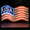 USA Amerikaanse Vlag Neon Verlichting 64 x 40 cm - Rood