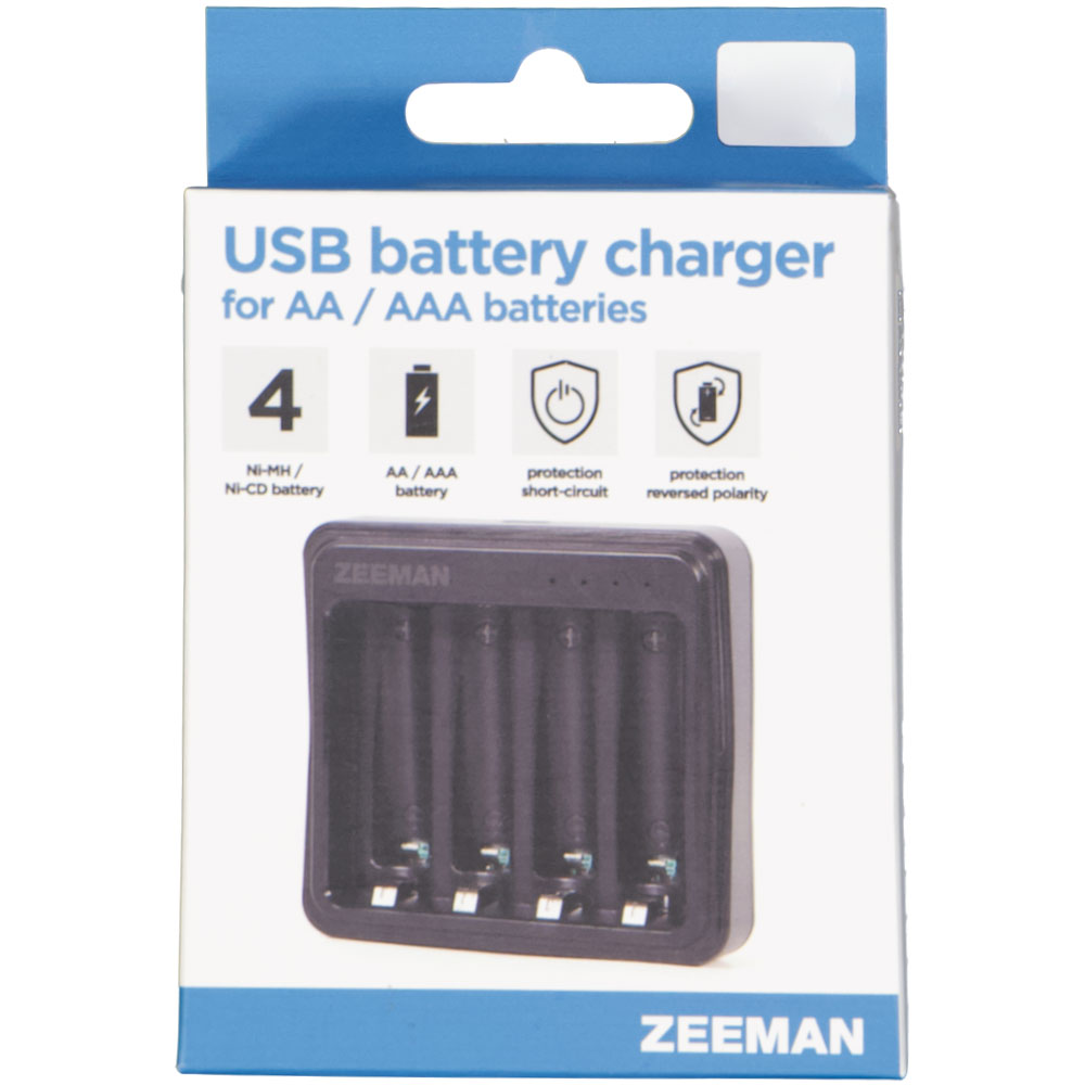 USB-batterijlader - Zwart | Zeeman