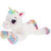 Unicorn Pluche Wit Liggend 80 Cm | Pluchiez