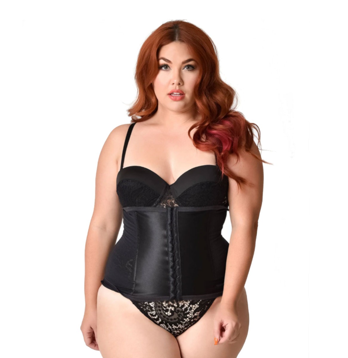 Unique Vintage Black Waist Cincher Black-M | Unique Vintage