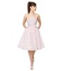 Unique Vintage Spaghetti Tie Swing Dress Gingham Pink-XL | Unique Vintage