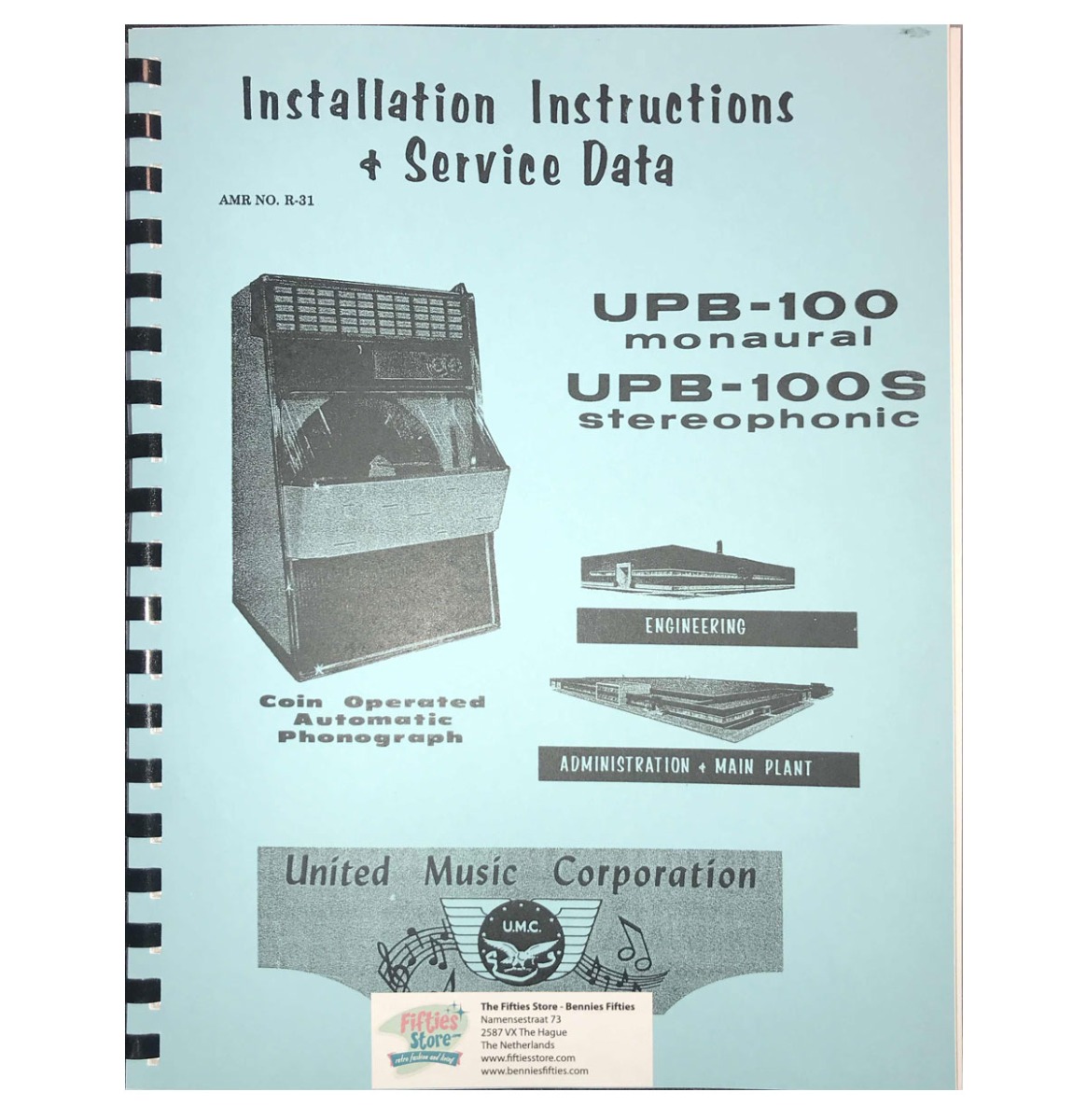 United Model UBP100 & UBP100S Jukebox Service Manual | The Dutch Pickers