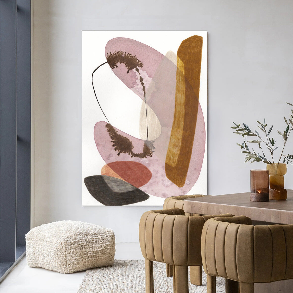 Urban Cotton Wandkleed 'Balance' 80 x 110cm in Frame - black | Urban Cotton
