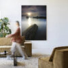 Urban Cotton Wandkleed 'Batu Lamunan' 110 x 145cm in Frame - black | Urban Cotton