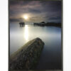 Urban Cotton Wandkleed 'Batu Lamunan' 80 x 110cm in Floating Frame - black | Urban Cotton