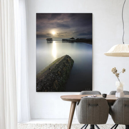 Urban Cotton Wandkleed 'Batu Lamunan' 80 x 110cm in Frame - black | Urban Cotton