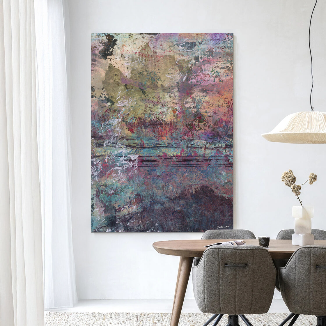 Urban Cotton Wandkleed 'Birch Tree Autumn 2' 145 x 190cm in Frame - black | Urban Cotton