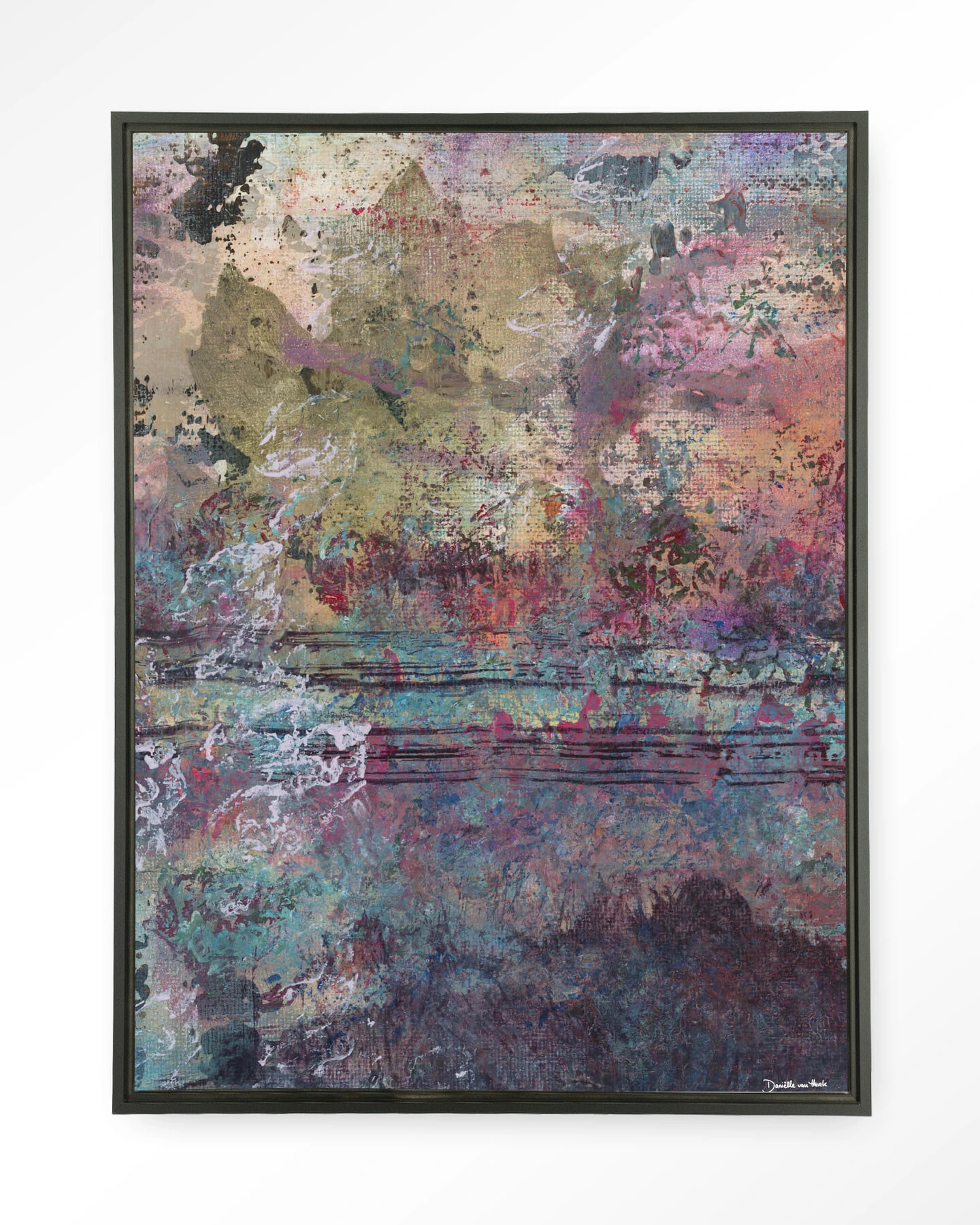 Urban Cotton Wandkleed 'Birch Tree Autumn 2' 80 x 110cm in Floating Frame - black | Urban Cotton