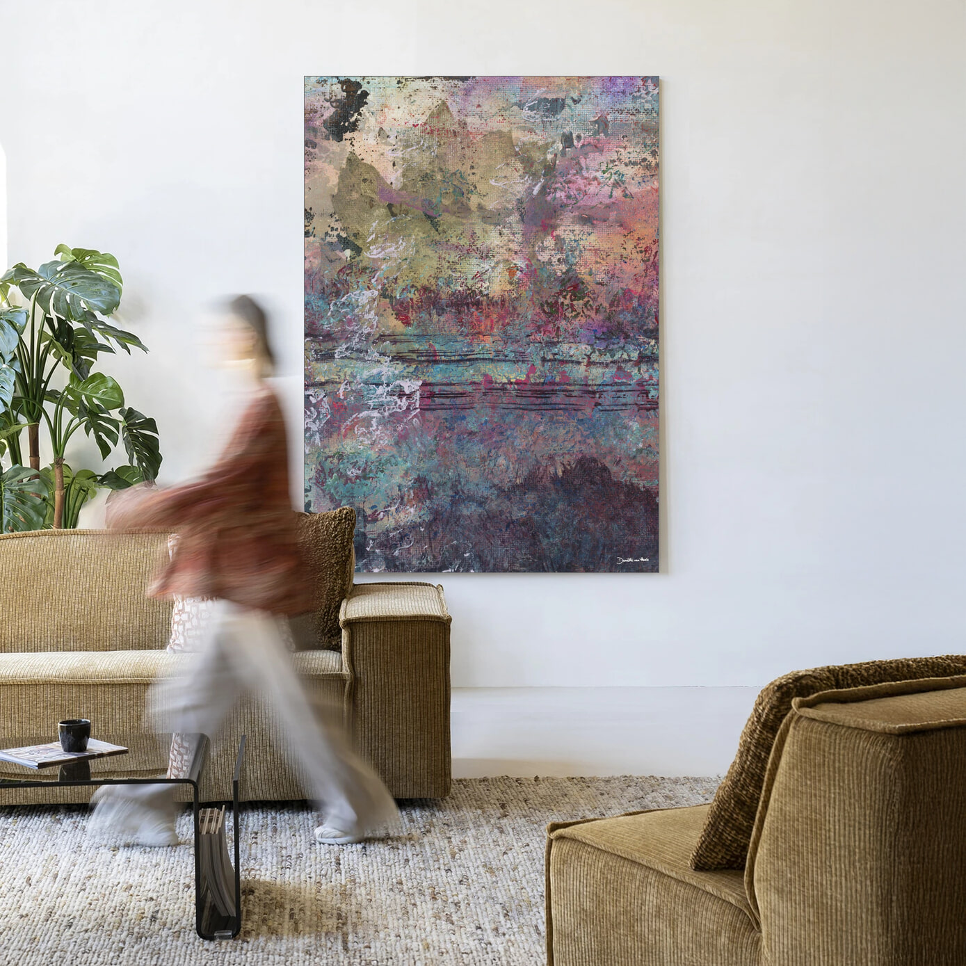 Urban Cotton Wandkleed 'Birch Tree Autumn 2' 80 x 110cm in Frame - black | Urban Cotton