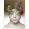 Urban Cotton Wandkleed 'Bloom' 110 x 145cm in Floating Frame - off white | Urban Cotton
