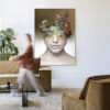 Urban Cotton Wandkleed 'Bloom' 80 x 110cm in Frame - black | Urban Cotton
