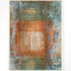 Urban Cotton Wandkleed 'Blue Ocker Abstract 1' 145 x 190cm in Floating Frame - off white | Urban Cotton