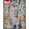 Urban Cotton Wandkleed 'Brigitte' 110 x 145cm in Floating Frame - black | Urban Cotton
