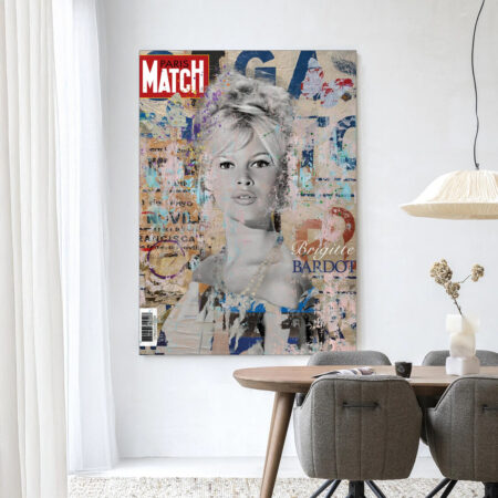 Urban Cotton Wandkleed 'Brigitte' 110 x 145cm in Frame - black | Urban Cotton