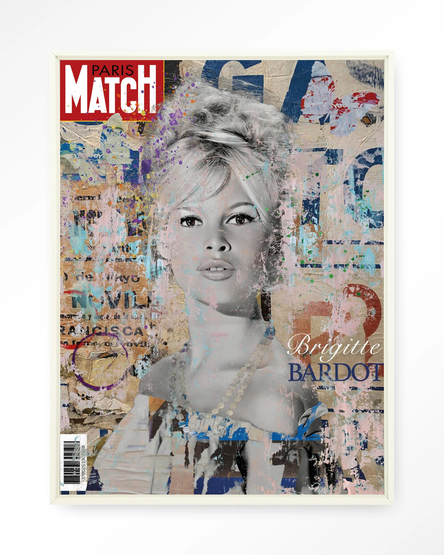 Urban Cotton Wandkleed 'Brigitte' 145 x 190cm in Floating Frame - off white | Urban Cotton