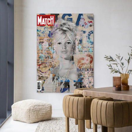 Urban Cotton Wandkleed 'Brigitte' 80 x 110cm in Frame - black | Urban Cotton