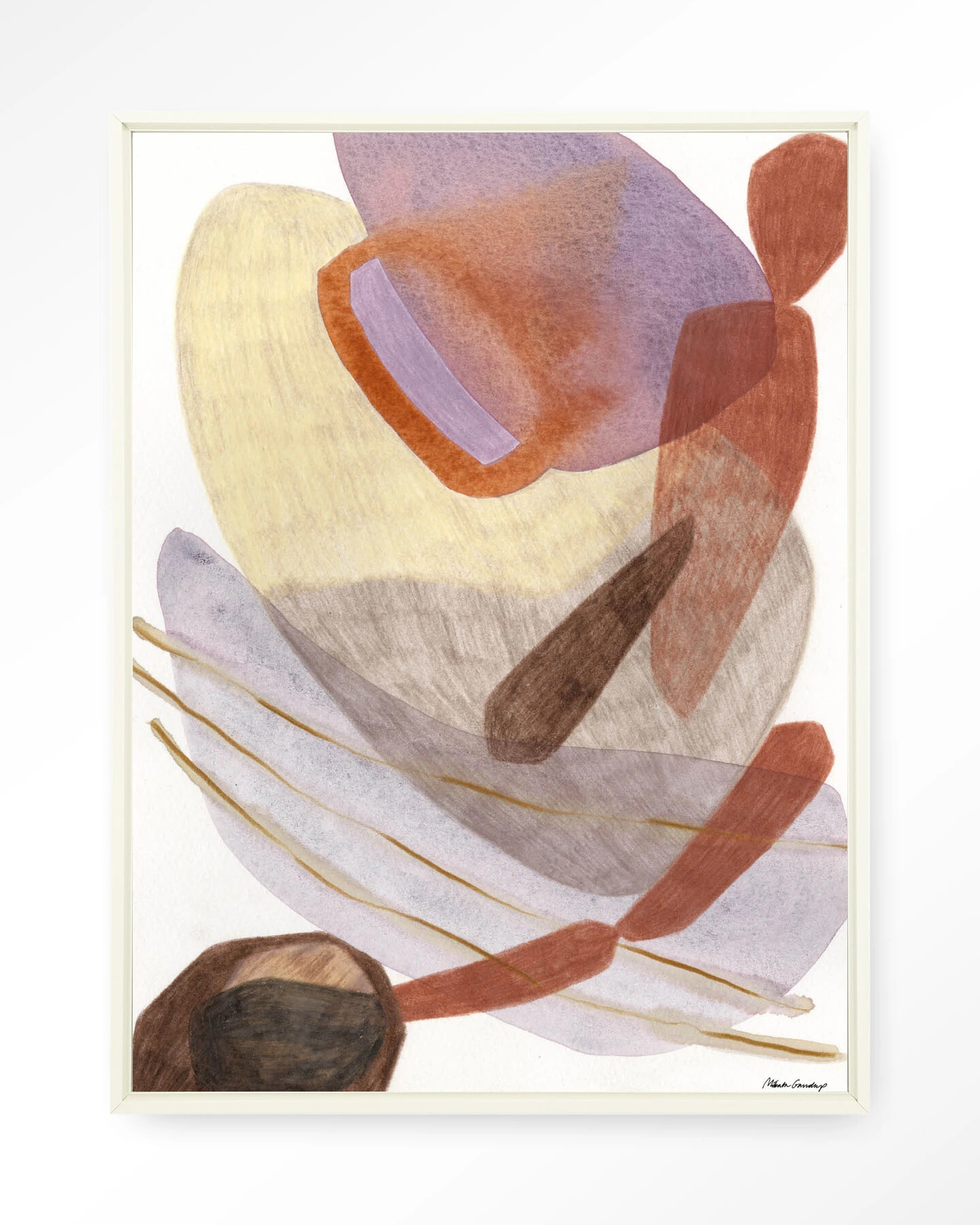 Urban Cotton Wandkleed 'Cargo' 145 x 190cm in Floating Frame - off white | Urban Cotton