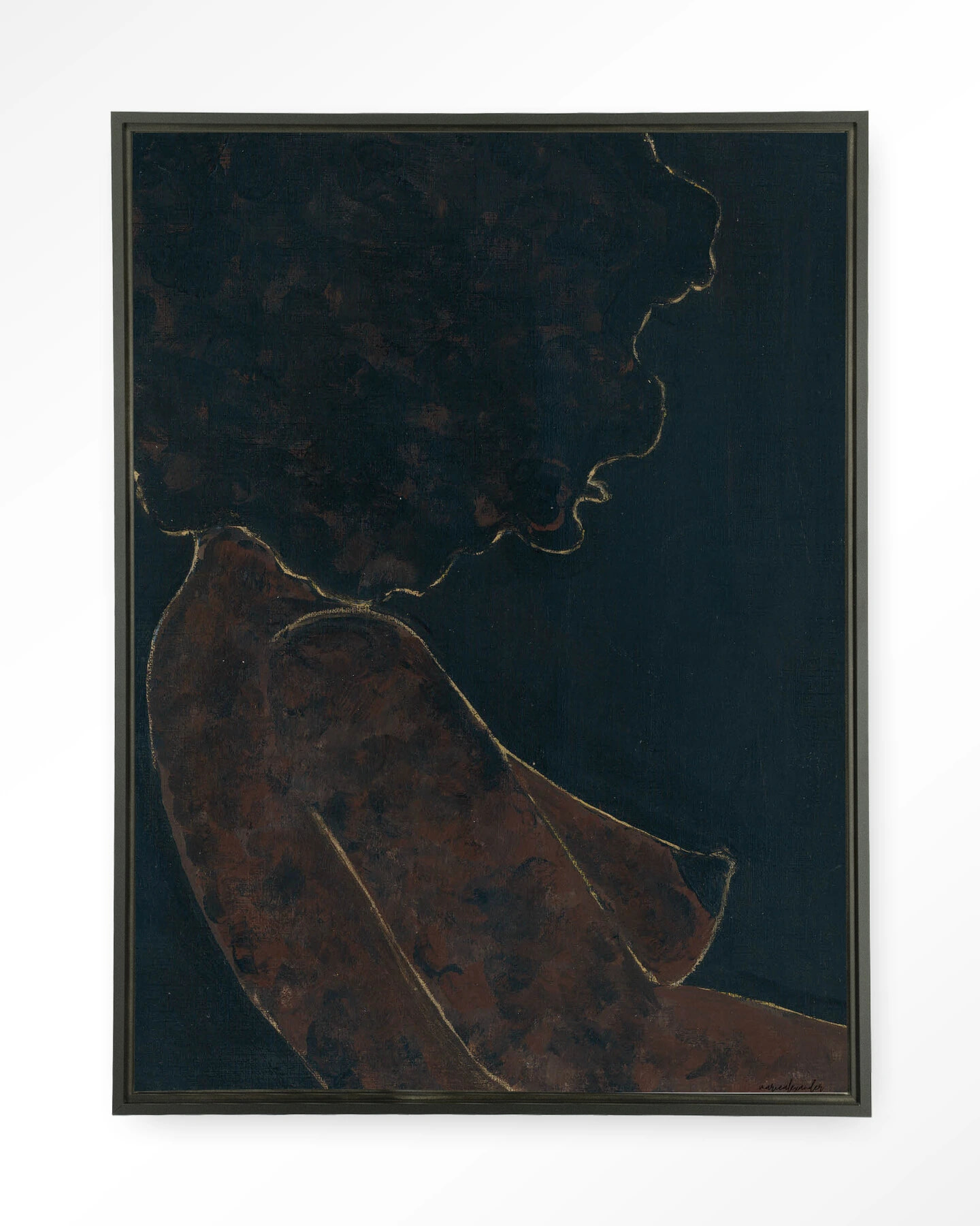 Urban Cotton Wandkleed 'Cococure' 145 x 190cm in Floating Frame - black | Urban Cotton