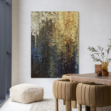 Urban Cotton Wandkleed 'Drops' 110 x 145cm in Frame - black | Urban Cotton