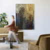 Urban Cotton Wandkleed 'Drops' 80 x 110cm in Frame - black | Urban Cotton