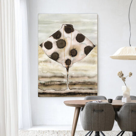 Urban Cotton Wandkleed 'Eagle Ray' 110 x 145cm in Frame - black | Urban Cotton