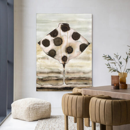 Urban Cotton Wandkleed 'Eagle Ray' 80 x 110cm in Frame - black | Urban Cotton