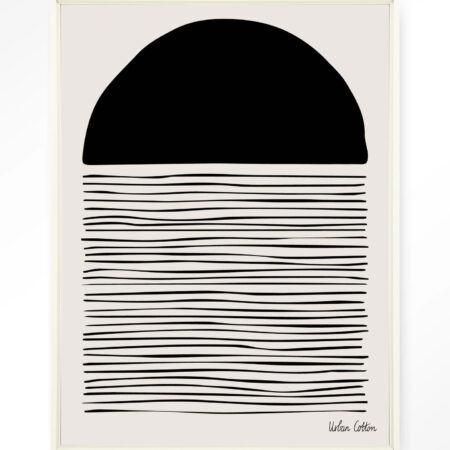 Urban Cotton Wandkleed 'Element' 110 x 145cm in Floating Frame - off white | Urban Cotton