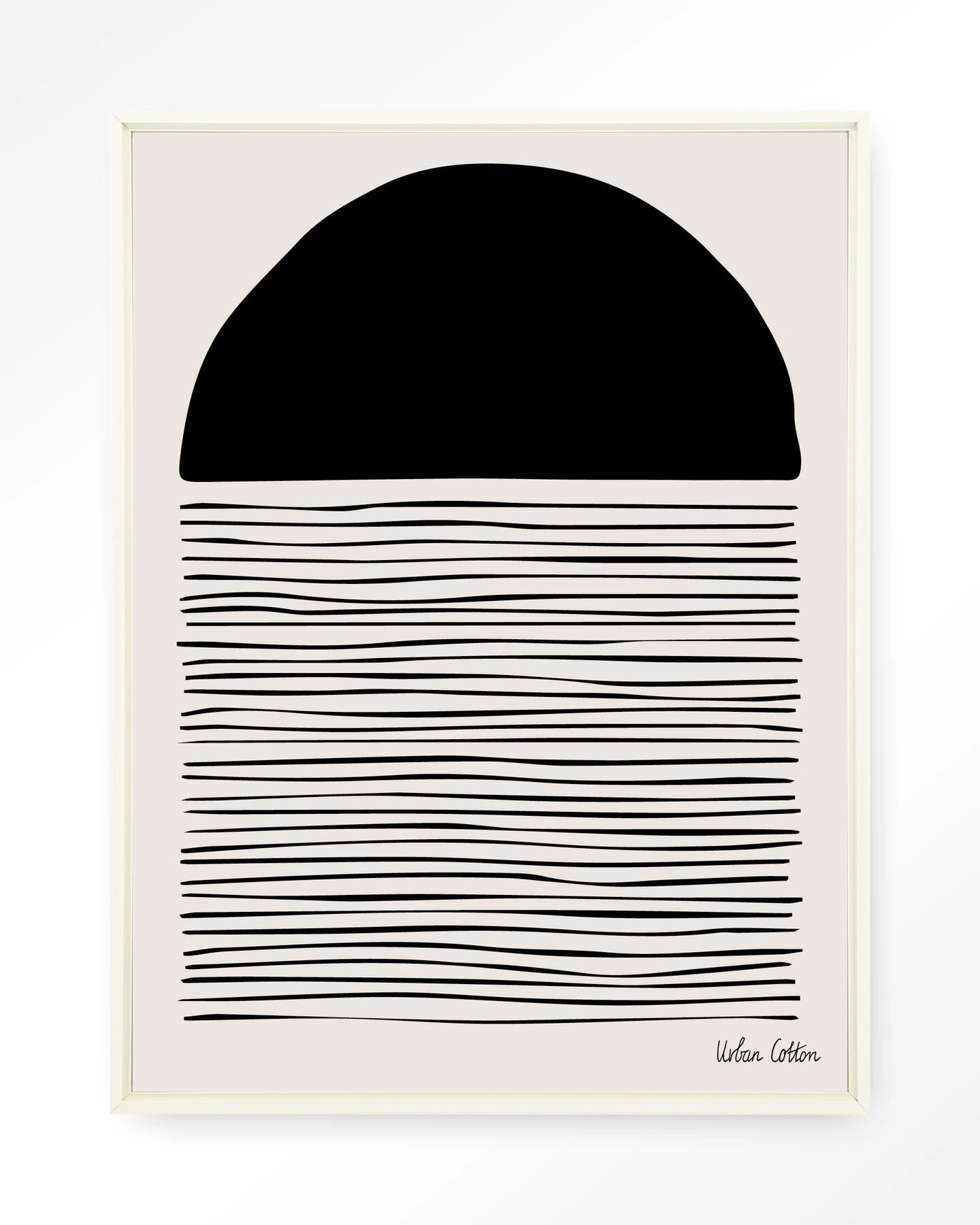 Urban Cotton Wandkleed 'Element' 145 x 190cm in Floating Frame - off white | Urban Cotton